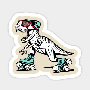 T rex dino Skating Sticker